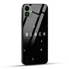 Samsung Galaxy A05 Back Cover Black White Simple Space Photo Printed Glass Case