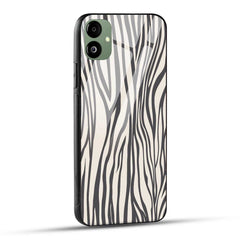 Samsung Galaxy A05 Back Cover Gray And White Jebra Pattern Print Printed Glass Case