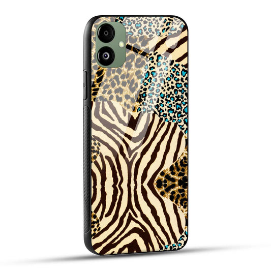 Samsung Galaxy A05 Back Cover Leapord Lines Pattern Printed Glass Case