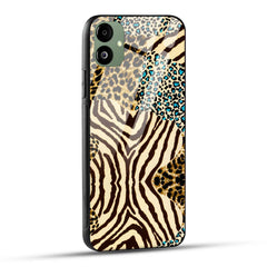 Samsung Galaxy A05 Back Cover Leapord Lines Pattern Printed Glass Case