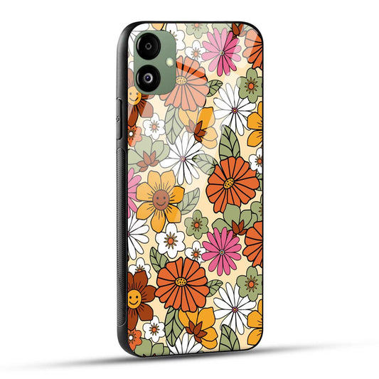 Samsung Galaxy A05 Back Cover Beautiful Floral Background Printed Glass Case