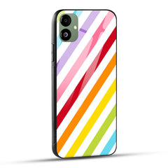 Samsung Galaxy A05 Back Cover Colorful Striped Printed Glass Case