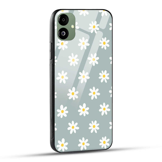 Samsung Galaxy A05 Back Cover Seamless Flower Doodle Printed Glass Case