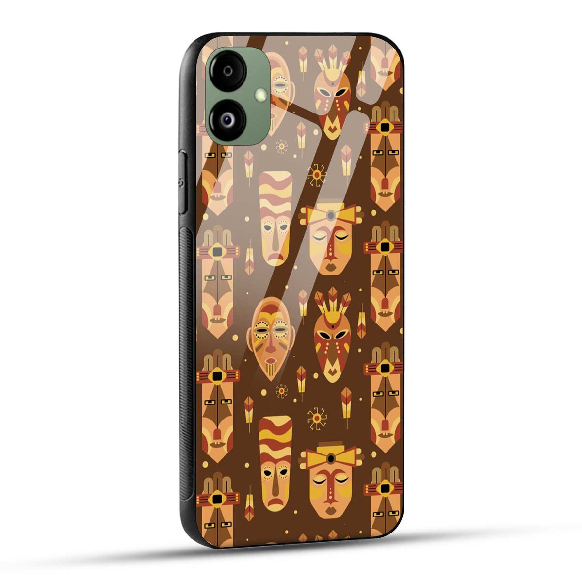 Samsung Galaxy F14 5G Back Cover Tribal African Mask Printed Glass Case