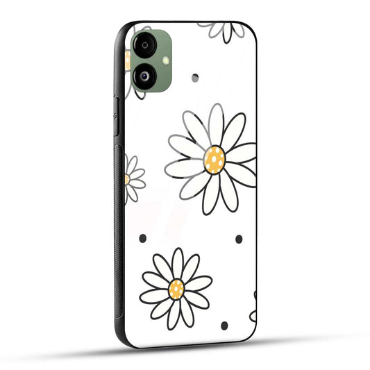Samsung Galaxy A05 Back Cover Simple Floral Design Printed Glass Case