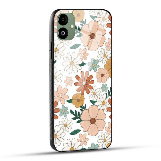 Samsung Galaxy A05 Back Cover Retro Multicolour Floral  Printed Glass Case