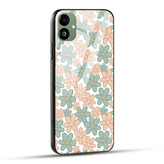 Samsung Galaxy A05 Back Cover Aesthetic Flowers Printed Glass Case