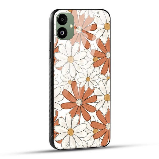 Samsung Galaxy A05 Back Cover Retro Flower Doodle Art Printed Glass Case