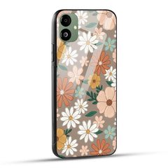 Samsung Galaxy A05 Back Cover Retro Flower Doodle Arts Printed Glass Case