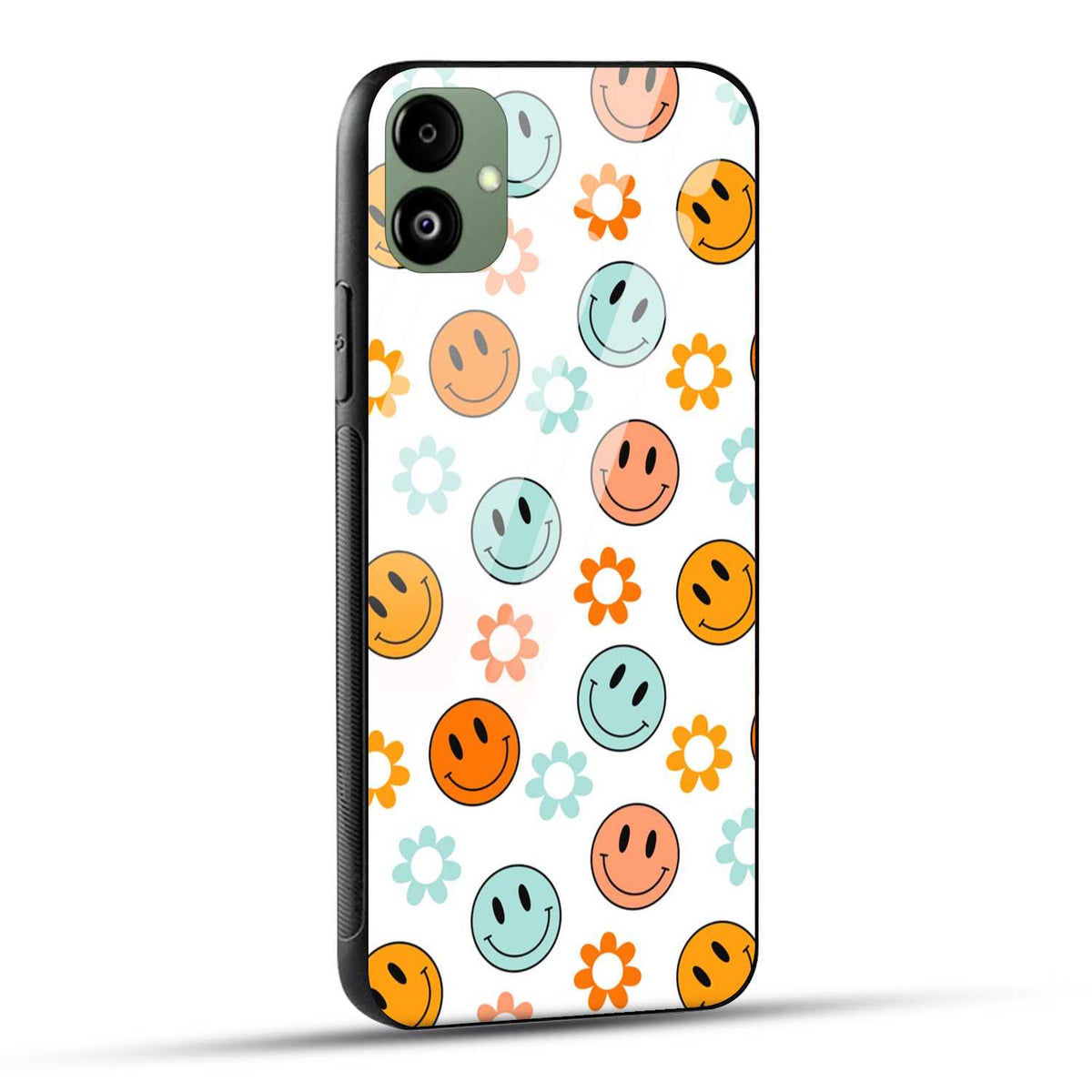 Samsung Galaxy A05 Back Cover Smile And Flowers Printed Glass Case