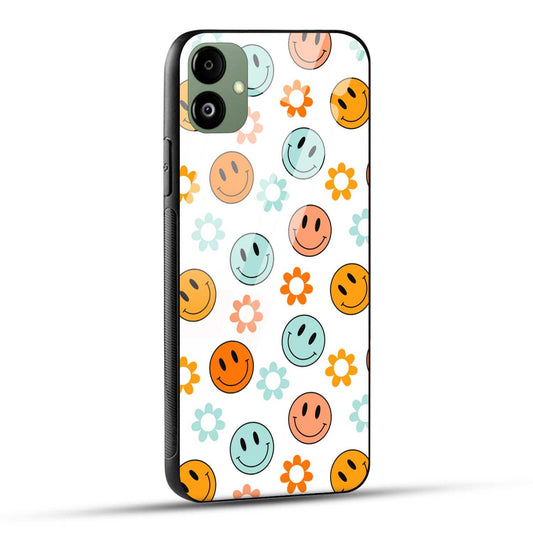 Samsung Galaxy A05 Back Cover Smile And Flowers Printed Glass Case