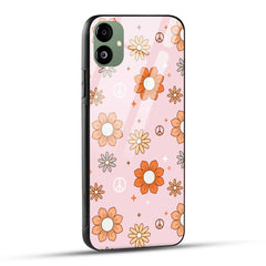 Samsung Galaxy A05 Back Cover Retro Aesthetic Flowers Printed Glass Case