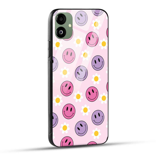 Samsung Galaxy A05 Back Cover Smile With Flowers Printed Glass Case