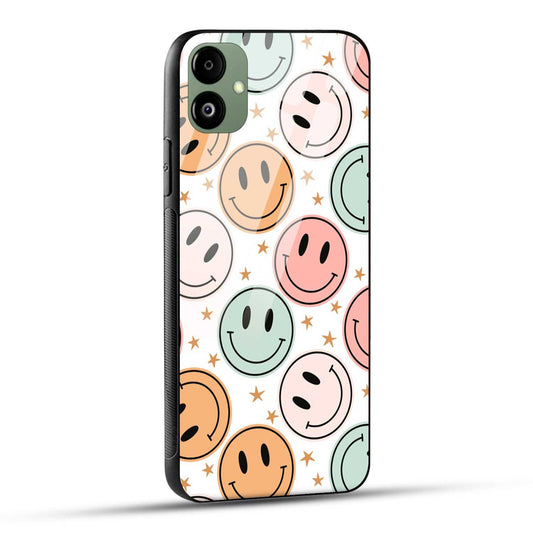 Samsung Galaxy F14 5G Back Cover Smiling Flowers And Stars Printed Glass Case