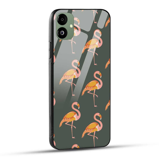 Samsung Galaxy A05 Back Cover Doodle Of Flamingo Printed Glass Case