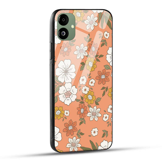 Samsung Galaxy A05 Back Cover Retro Florals Printed Glass Case