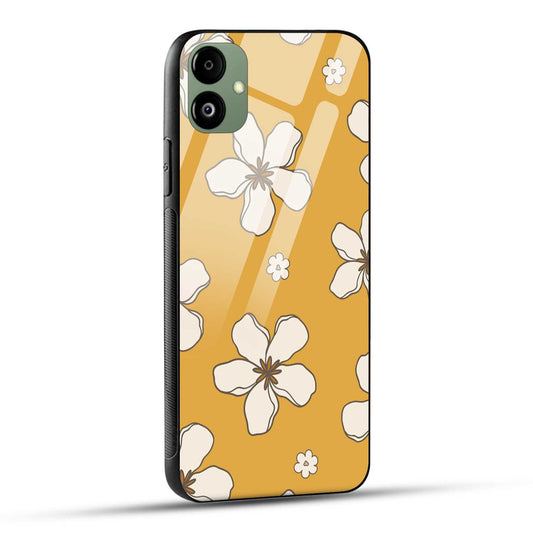 Samsung Galaxy A05 Back Cover Retro Flowers Doodle Printed Glass Case
