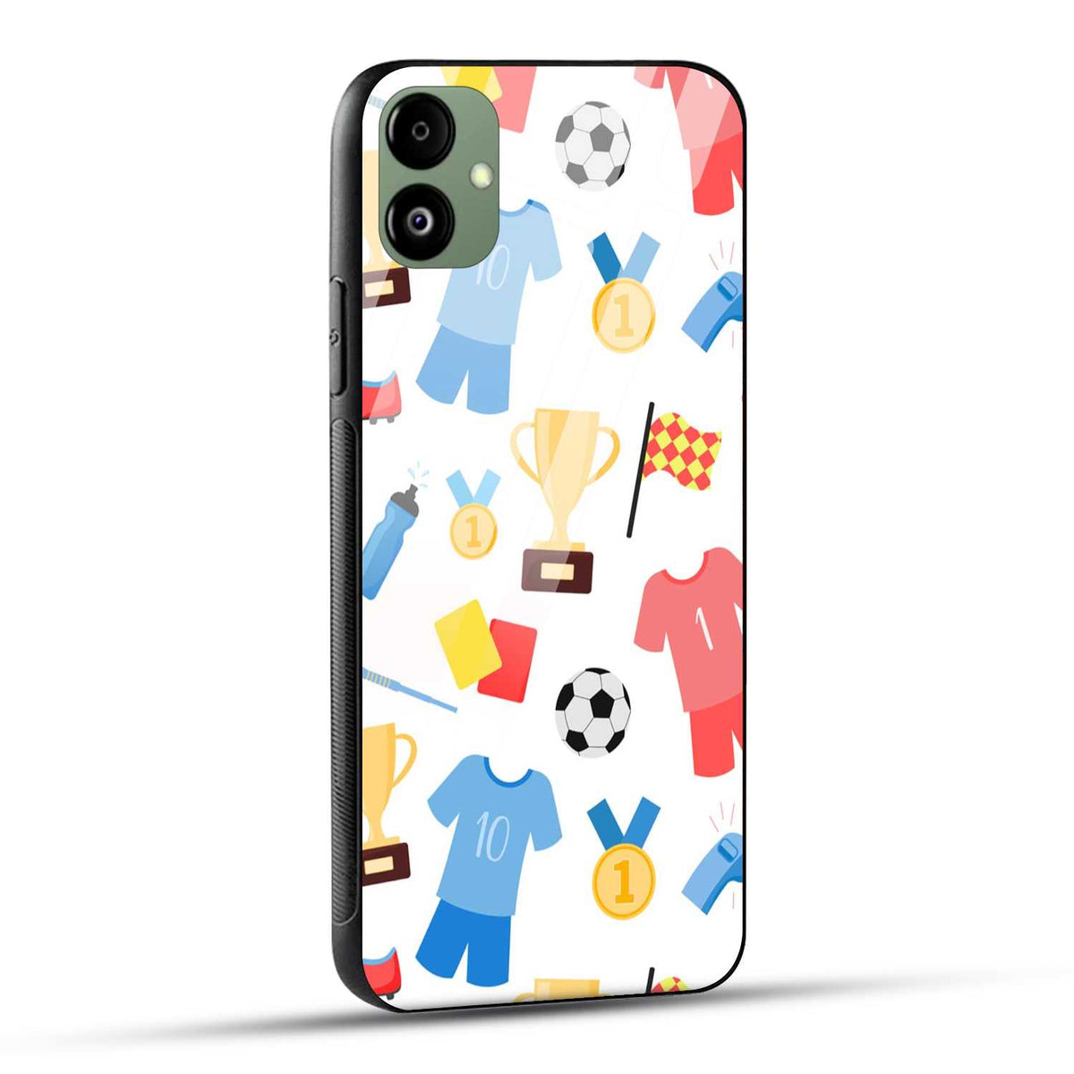 Samsung Galaxy A05 Back Cover Love For Football Printed Glass Case
