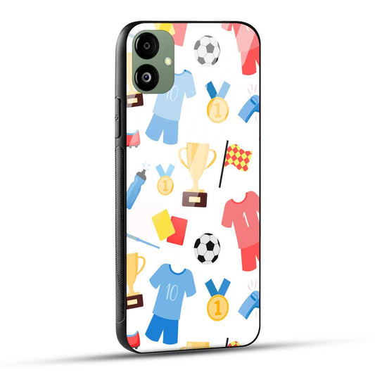 Samsung Galaxy A05 Back Cover Love For Football Printed Glass Case