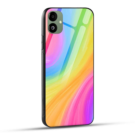 Samsung Galaxy A05 Back Cover Rainbow Texture Printed Glass Case