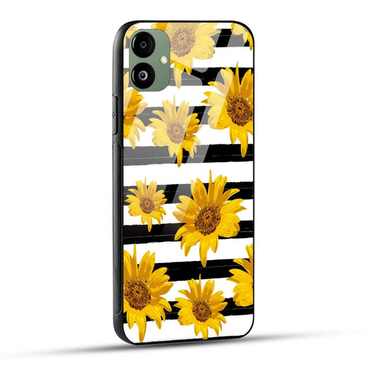 Samsung Galaxy A05 Back Cover Beautiful Sunflower Doodle Art Printed Glass Case