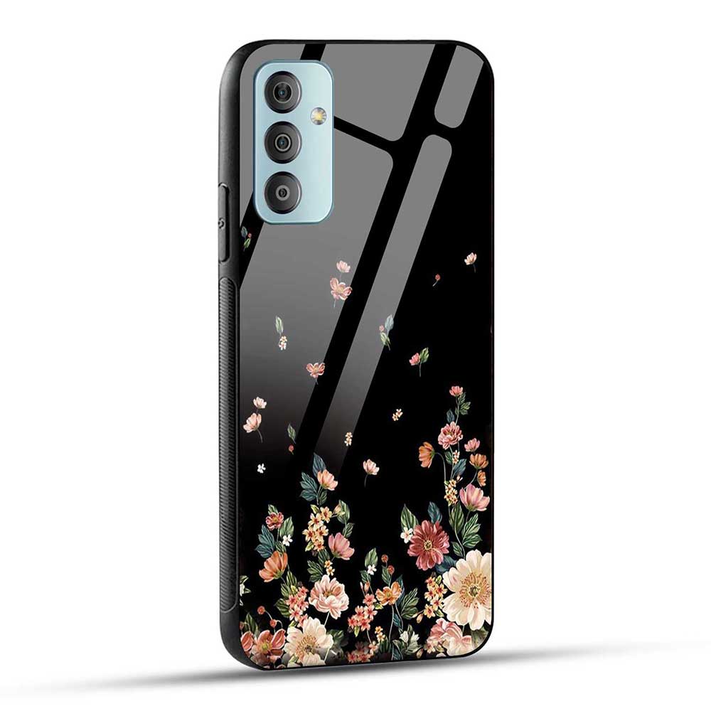 Samsung Galaxy F23 5G Back Cover Flowers Girly Glass Case