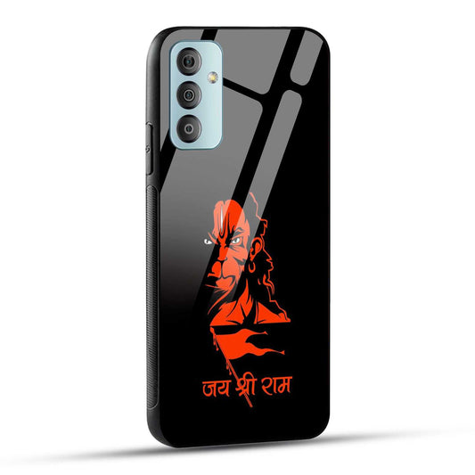 Samsung Galaxy F23 5G Back Cover Jay Shree Ram Bajrangballi Hanuman Printed Glass Case