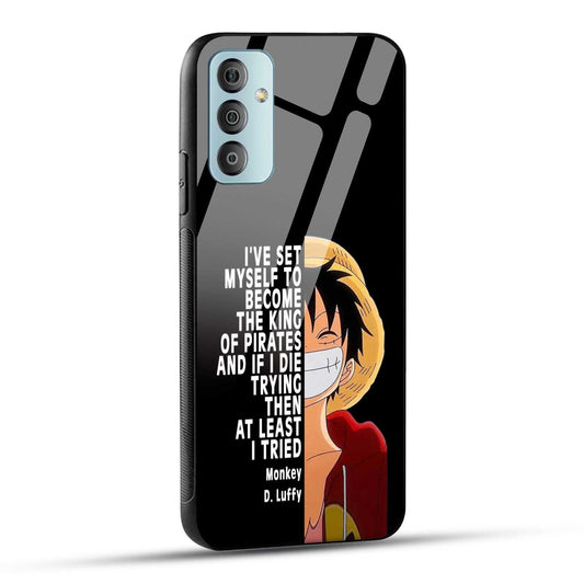 Samsung Galaxy F23 5G Back Cover Anime One Piece Monkey D. Luffy  Printed Glass Case