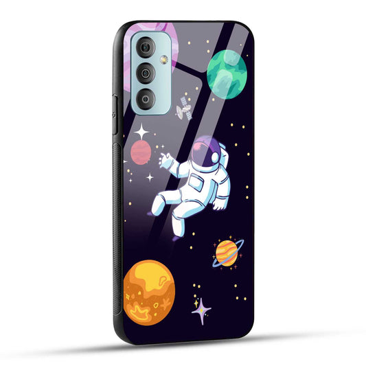 Samsung Galaxy F23 5G Back Cover Colorful Illustration Astronaut Printed Glass Case