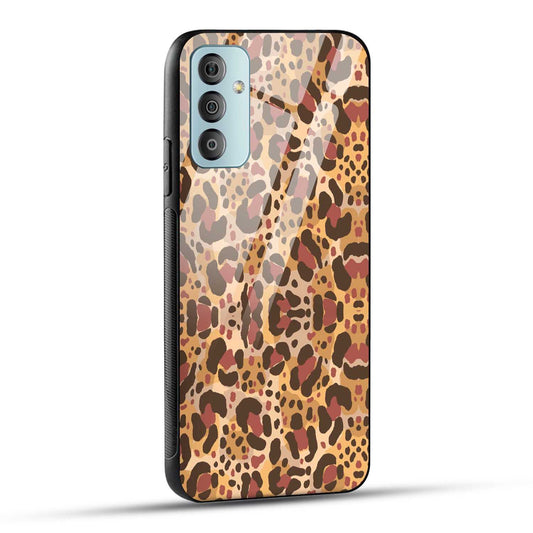 Samsung Galaxy F23 5G Back Cover Unique Brown Texture Printed Glass Case