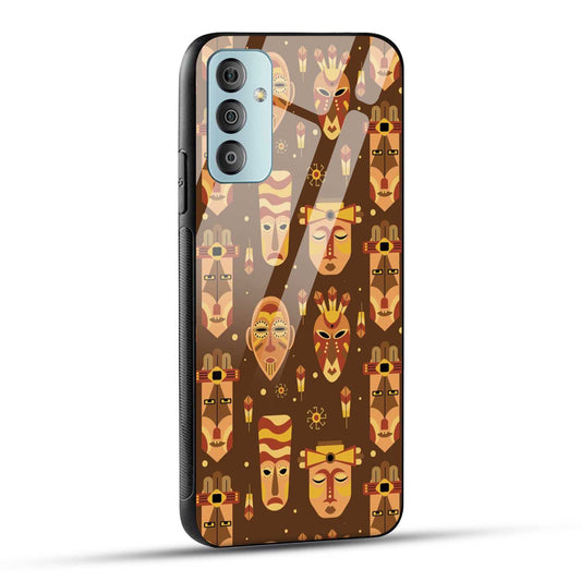 Samsung Galaxy F23 5G Back Cover Tribal African Mask Printed Glass Case