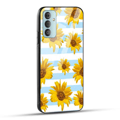 Samsung Galaxy F23 5G Back Cover Beautiful Sunflower Doodle Printed Glass Case