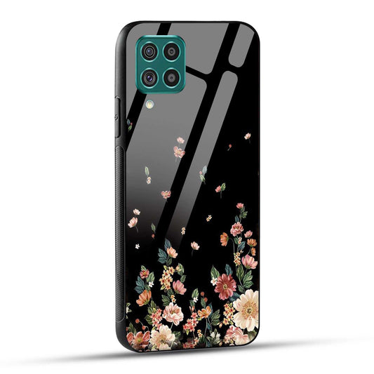 Samsung Galaxy F62 Back Cover Flowers Girly Printed Glass Case