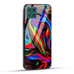 Samsung Galaxy F62 Back Cover Color Mix Glass Case