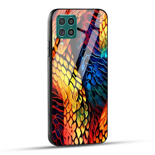 Samsung Galaxy F62 Back Cover Colorburst Jungle Rainbow Animal Spots Printed Glass Case