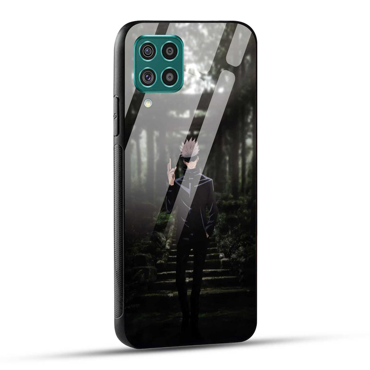 Samsung Galaxy F62 Back Cover Gojo Printed Glass Case