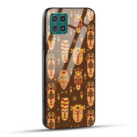 Samsung Galaxy F62 Back Cover Tribal African Mask Printed Glass Case