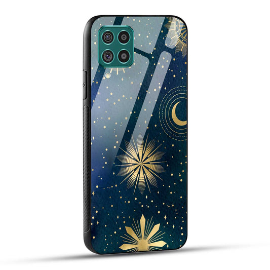 Samsung Galaxy F62 Back Cover Art Of Moon Printed Glass Case