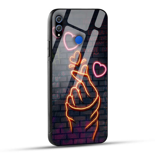 Honor 8X Back Cover Swag Cute Hearts Printed Glass Case