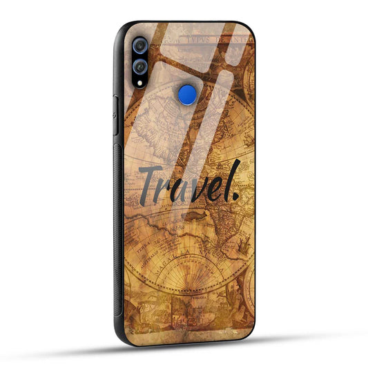 Honor 8X Back Cover Travel Printed Glass Case