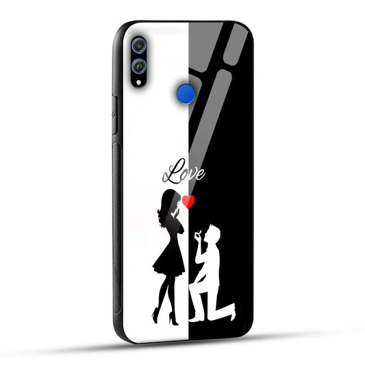 Honor 8X Back Cover Love Proposal Printed Glass Case