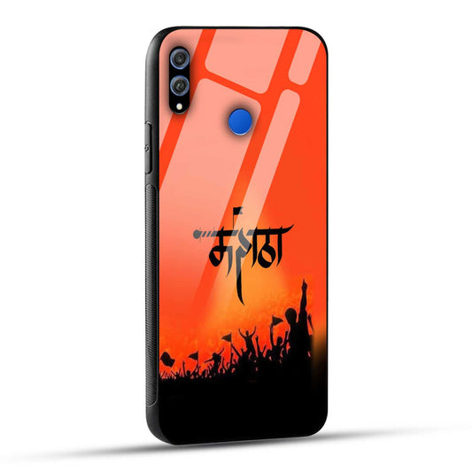 Honor 8X Back Cover Maratha Printed Glass Case