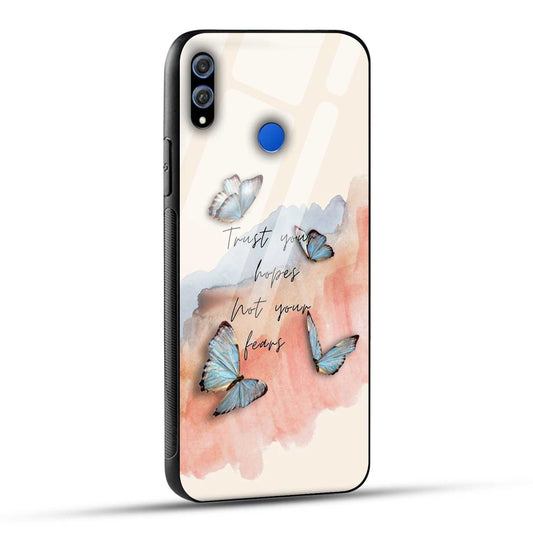 Honor 8X Back Cover Trust Your Hopes Printed Glass Case