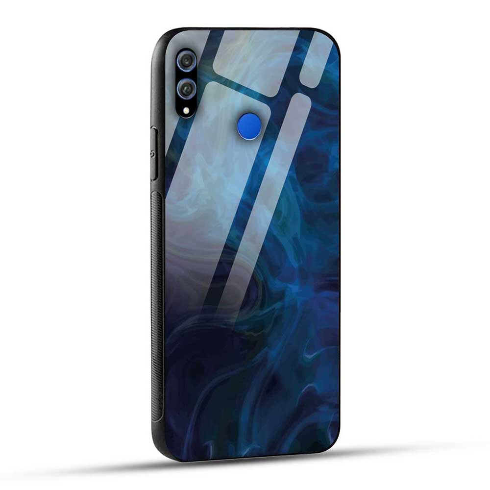Honor 8X Back Cover Blue Smoke Color Glass Case