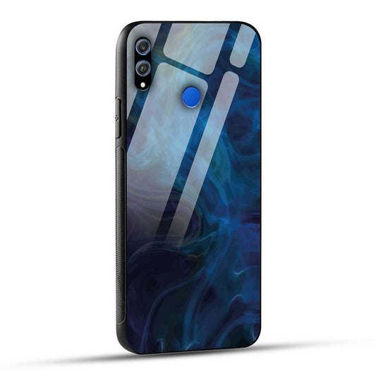 Honor 8X Back Cover Blue Smoke Color Glass Case