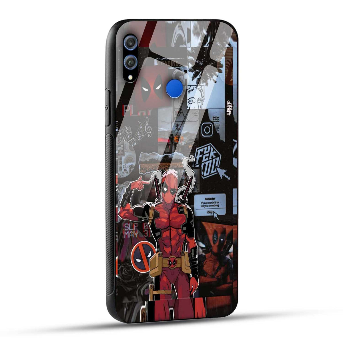 Honor 8X Back Cover Superhero Collage Printed Glass Case
