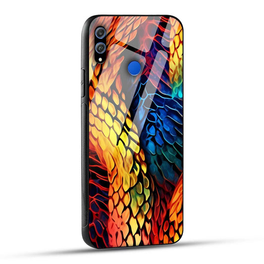 Honor 8X Back Cover Colorburst Jungle Rainbow Animal Spots Printed Glass Case