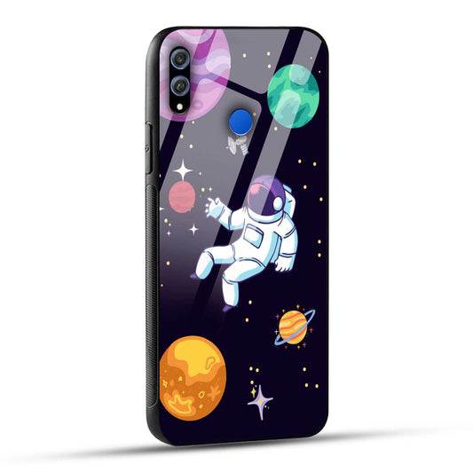 Honor 8X Back Cover Colorful Illustration Astronaut Printed Glass Case