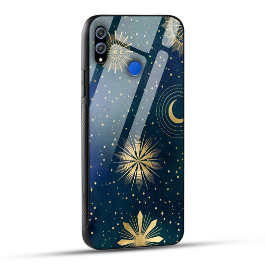 Honor 8X Back Cover Art Of Moon Printed Glass Case