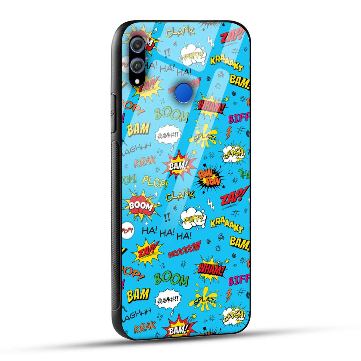 Honor 8X Back Cover Doodle Of Texts Printed Glass Case